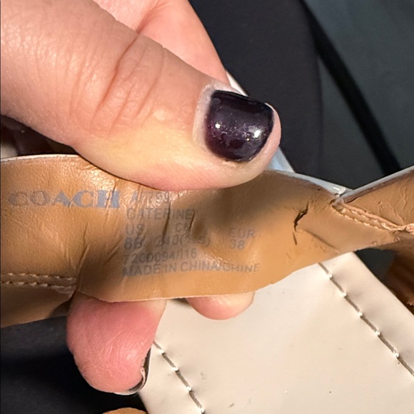 Coach Cream Sandals with Gold Details - Picture 6 of 7
